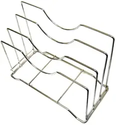 Stainless Steel Wire Chopping Board Holder Cutting Board Rack Kitchen Organizer