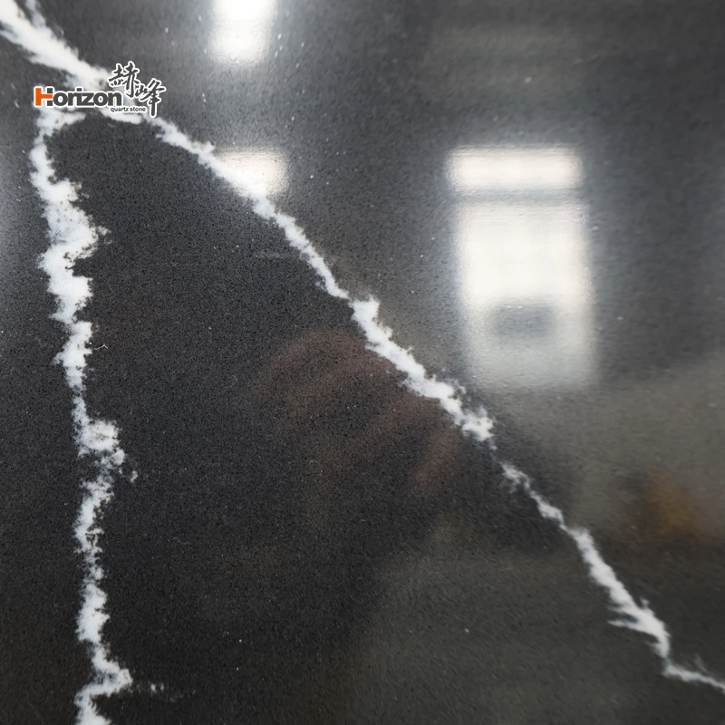 Horizon black Calacatta quartz stone slabs quartz for kitchen artificial quartz slab countertops