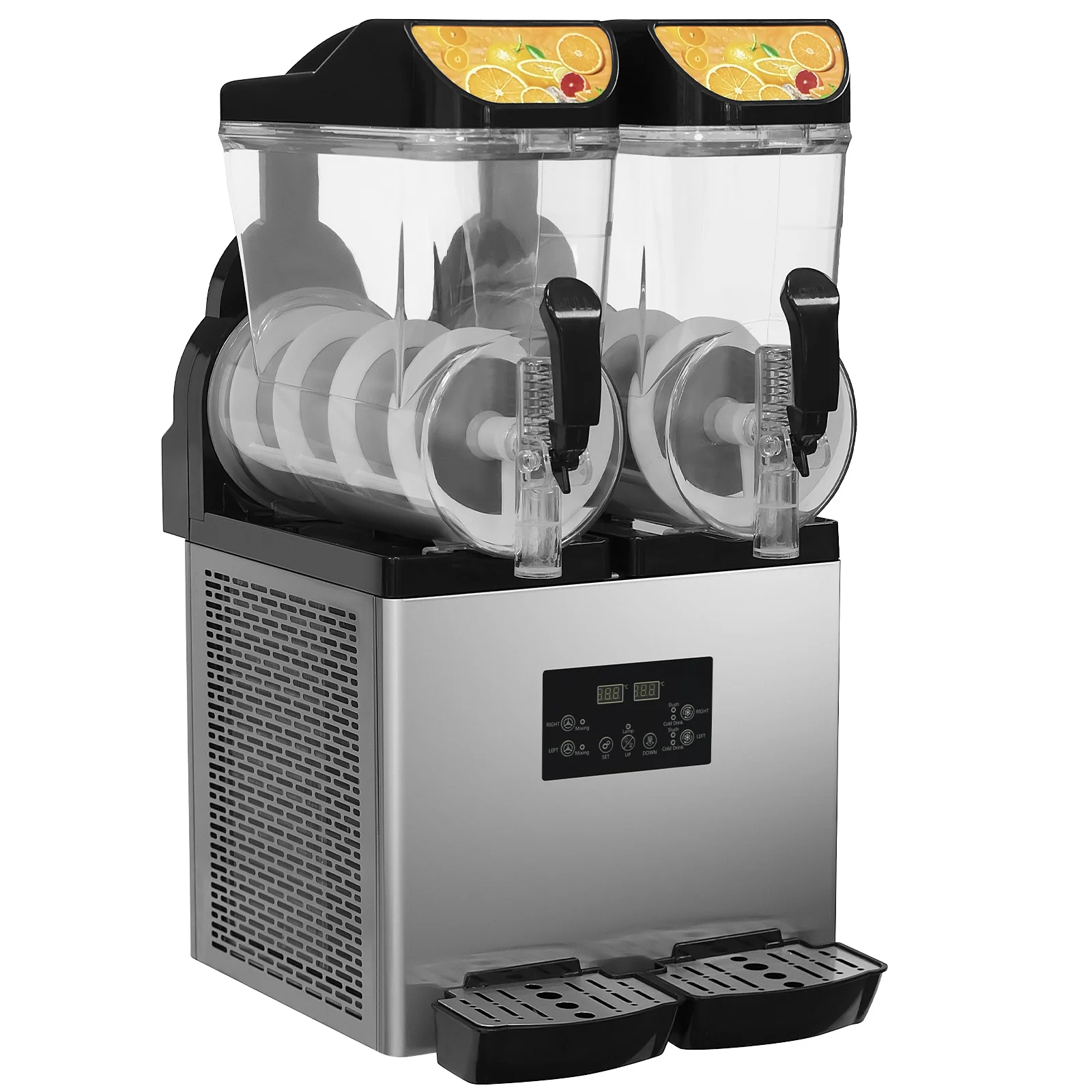 Slush Making Machine 15l*2  Tank Snow Frozen Drink Smoothie Maker 220v Commercial HQ