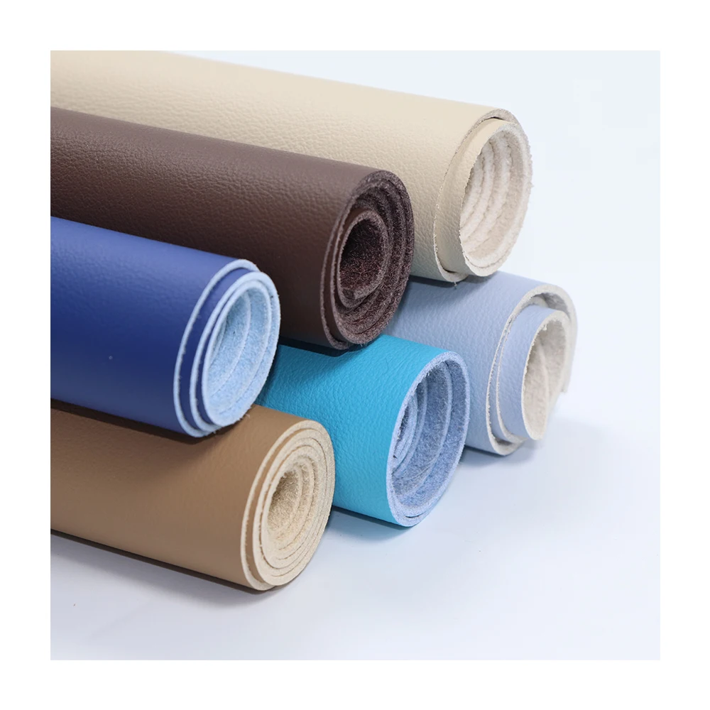 Factory supply Environmental friendly and Anti-Mildew box leather pu leather sofa fabric