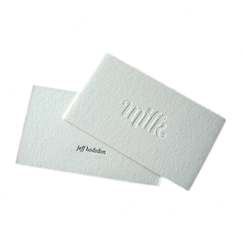 Luxury Hot Sale White Paper Playing Embossing Post Card Paper Cards
