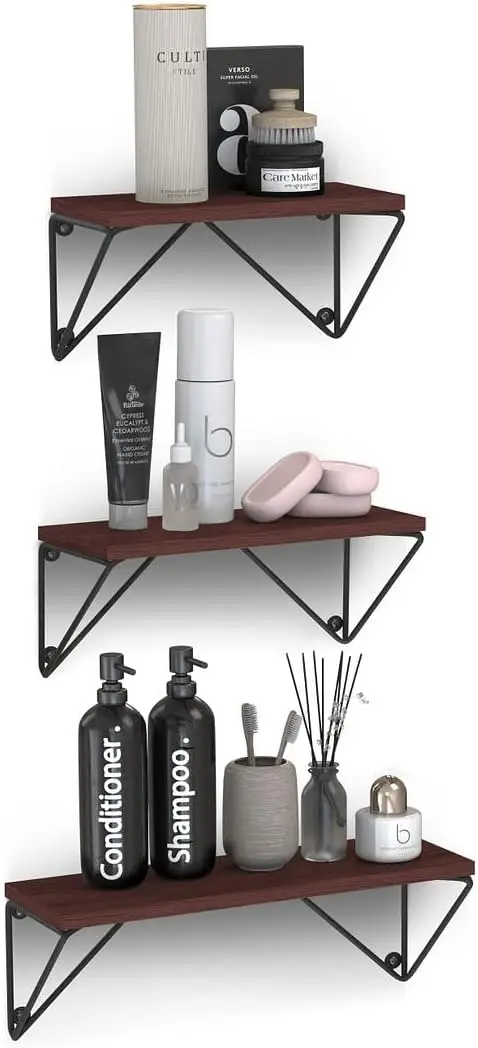 Wall mounted decorative rack saves space and additional storage, is durable and easy to install