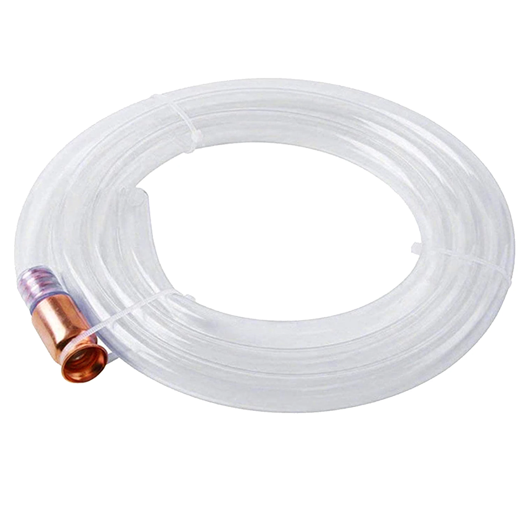SUGETOOLS 18mm Siphon Hose Clear Fuel Hose Universal Self-priming Siphon Hose Pump with Brass Fitting