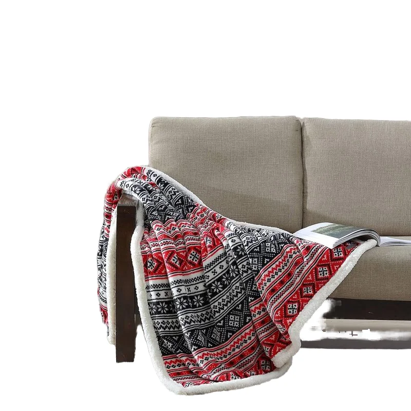 Customize Christmas Blanketts and Throws Holiday Blanket Sherpa Throw Thick Winter Warm Cozy Flannel Blanket