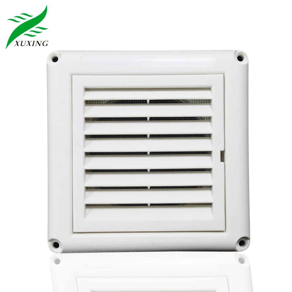 hvac louver exhaust hood grille plastic air grille with net for wall duct