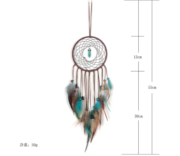 Wholesale Handmade Boho Hanging Feather Dream Catcher for Car Home Room Door Wall Art Party Decor Ornament Gift Craft DIY Kit