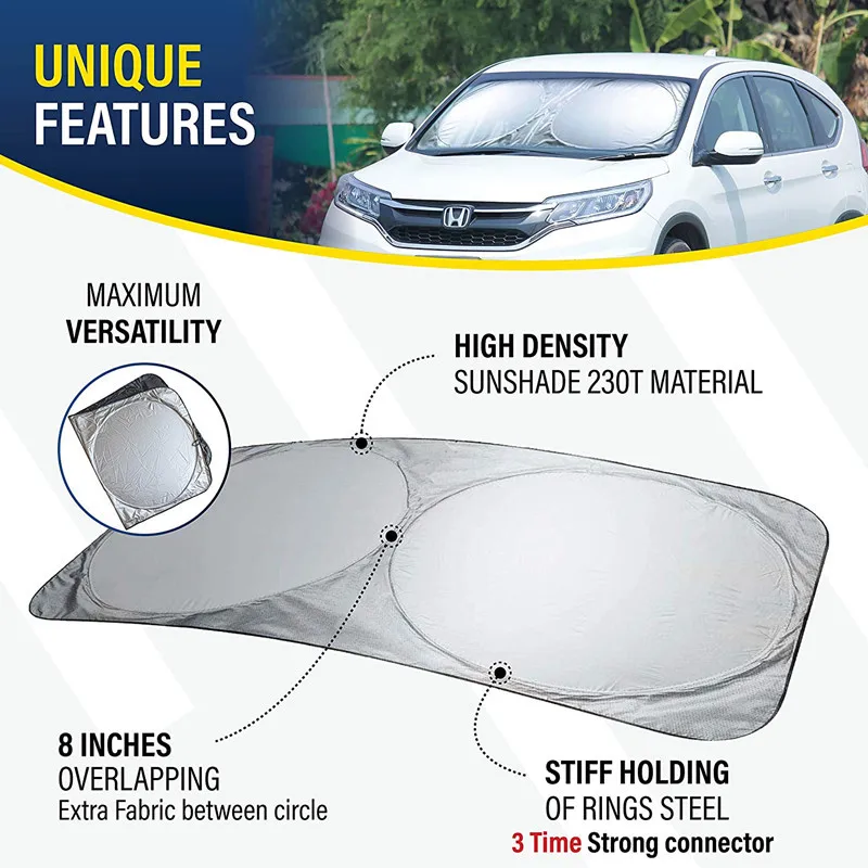 150*80cm Universal Car Front Windscreen Visor Can Shade the Sun Cut Off Ultraviolet Rays Reduce Temperature