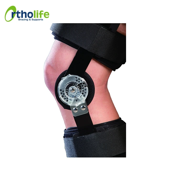 OL-KN091 Adjustable Rom Control Knee Brace With Dial Locking Hinge