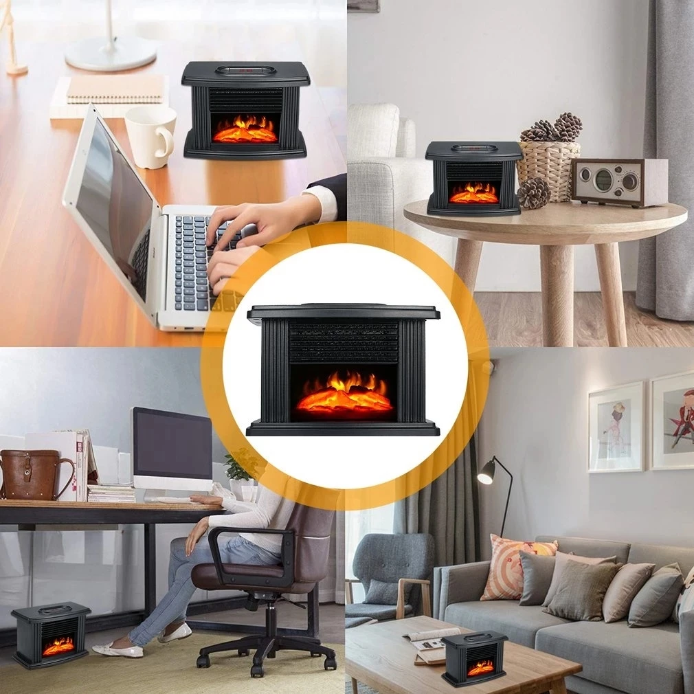1000W Electric Fireplace Hater For Home With Remote Control Fireplace Electric Flame Decoration Portable Indoor Space Heater