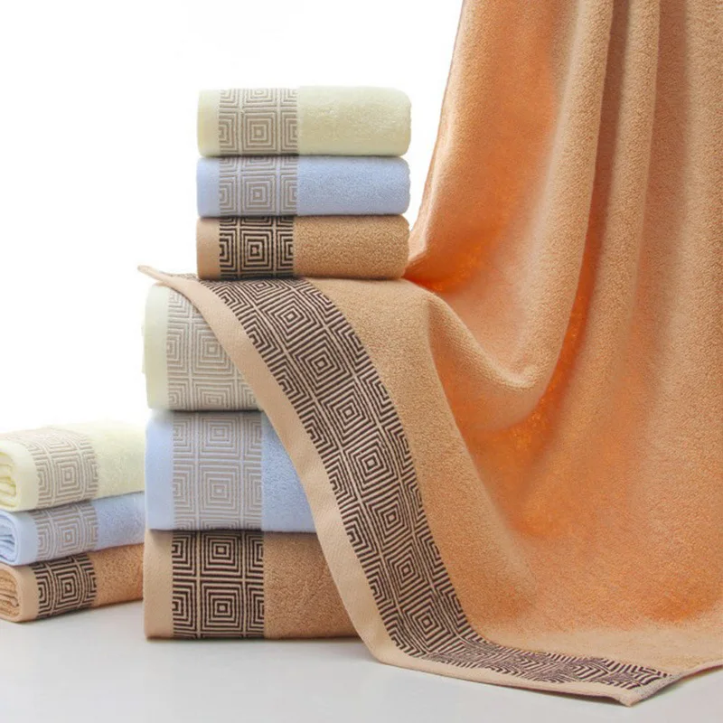 Hot salewhite combed cotton water pattern pure 100% egyptian cotton luxury bath hand face hotel towels