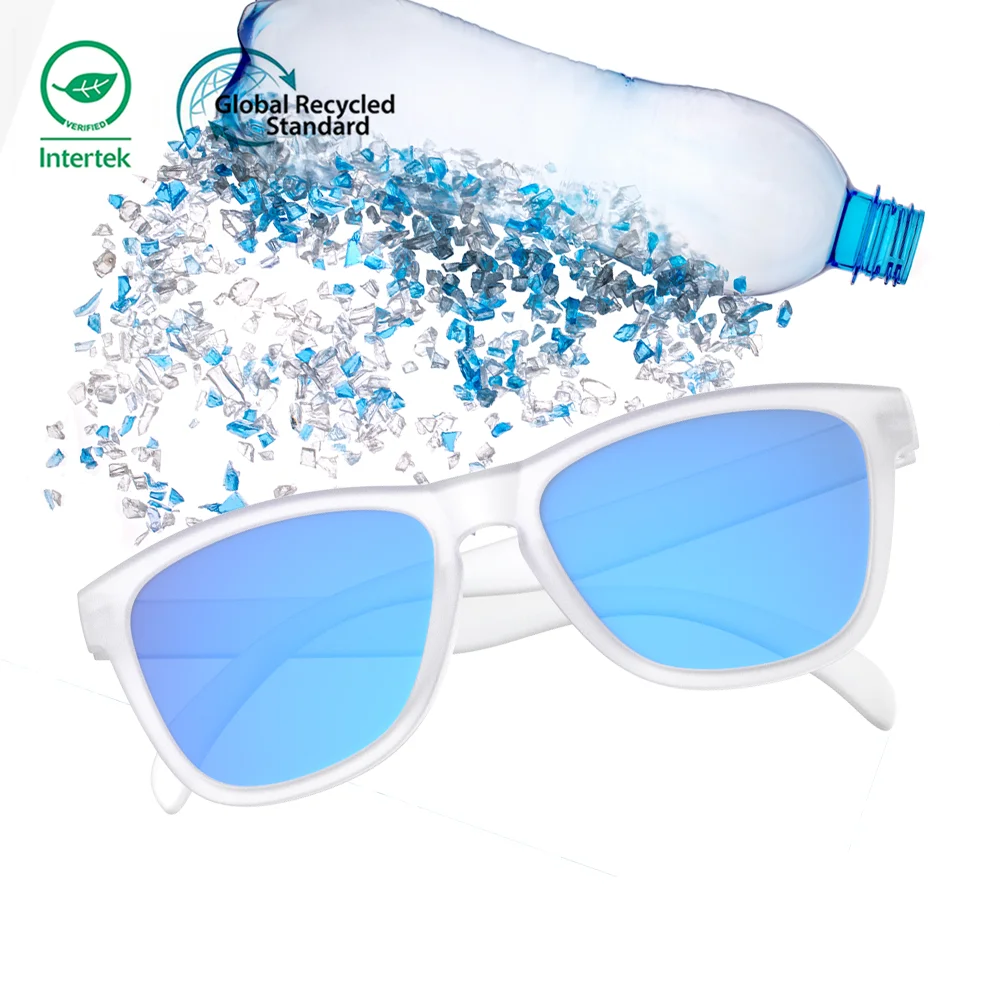 Luxury Sunglasses Custom LOGO High Quality Famous Brand Sunglasses Ocean Plastic Recycled Sunglasses Men Women 2023