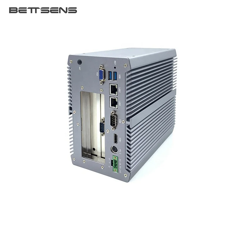 PCIE X16 , PCIE X4 slot dual PCI slot industrial embedded box mini pc Cheapest J1900 i5 6200  dual LAN