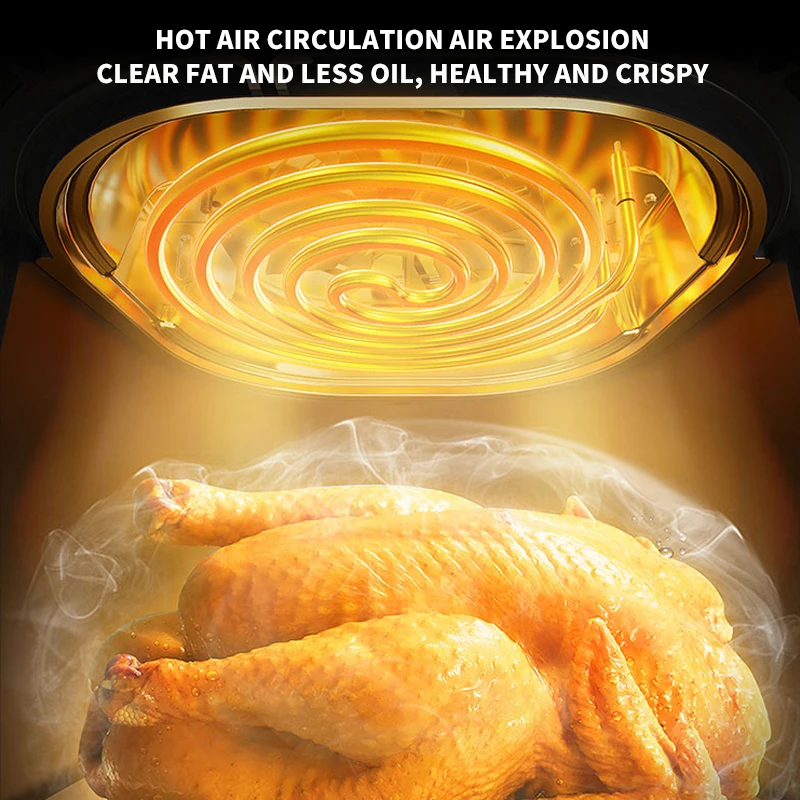 OEM Factory Price Basket 6l Smart Digital Electric Air Fryer For Kitchen Household