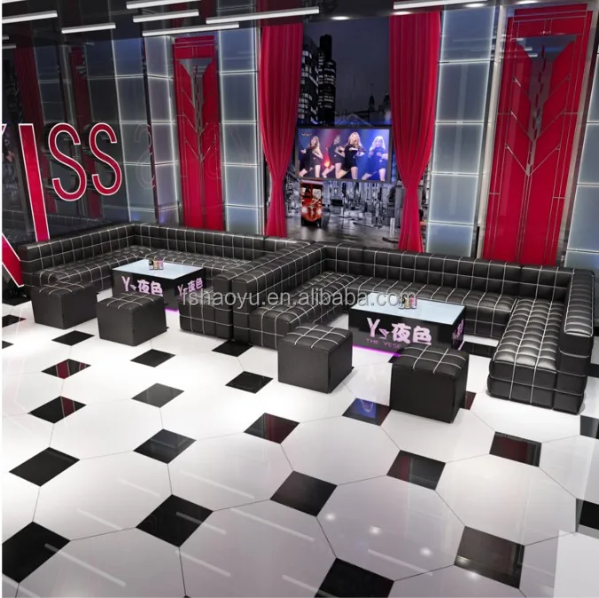 booth sofa good quality pu leather modern vip strip night club bar furniture lounge nail KTV bar furniture