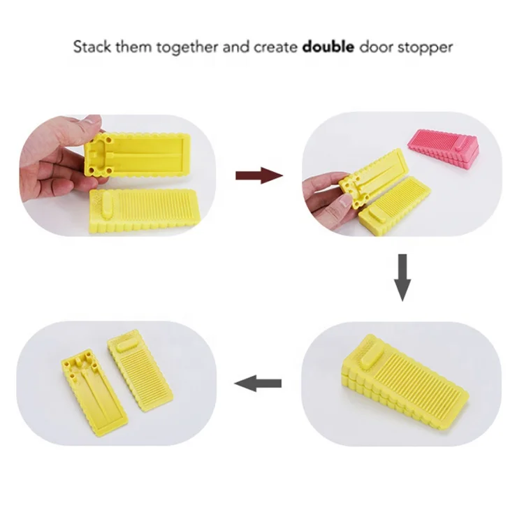 Factory Wholesale Children Kids Safety Heavy Duty Rubber Door Wedge Bumpers Rubber Door Draft Door Stopper