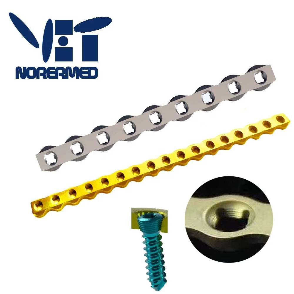 Veterinary Dog & Cat Orthopedic  Titanium Trauma  Poly Axial Multi Axial Locking Bone Plate Implant for Trauma Fragment Fixation