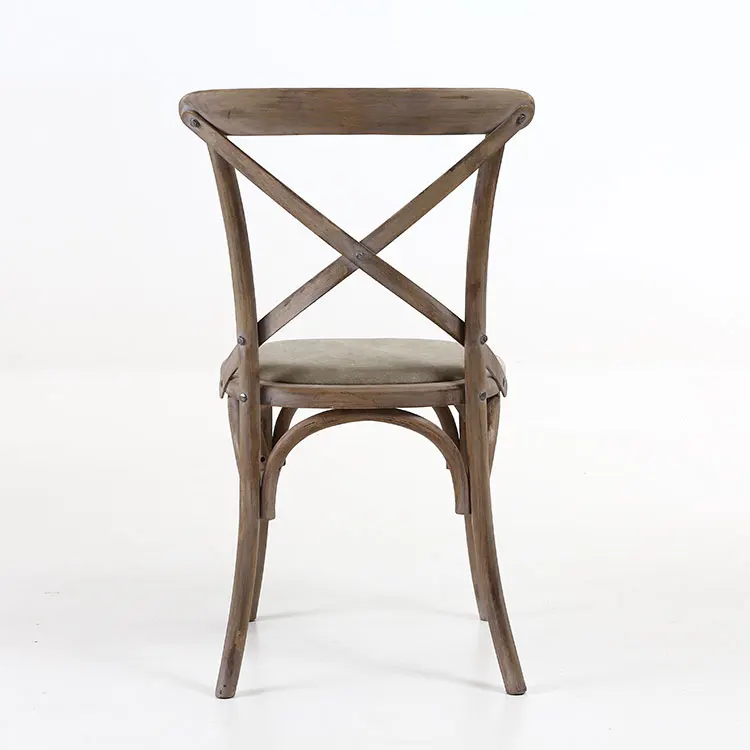 
Wholesale Popular Natural Wood Ksf25003 Canvas Antique Kids Cross Back Dining Chairs 