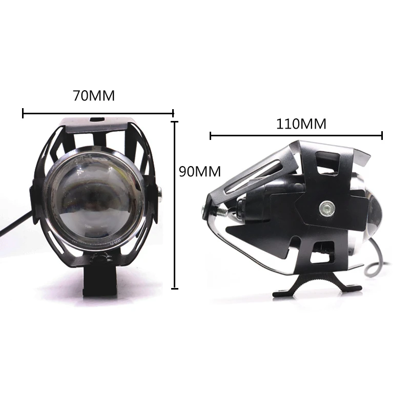 Super Bright Motorcycle Headlights Auxiliary Lamp U5 led motorbike Spotlight Accessories 12V Moto DRL Spot Head Lights