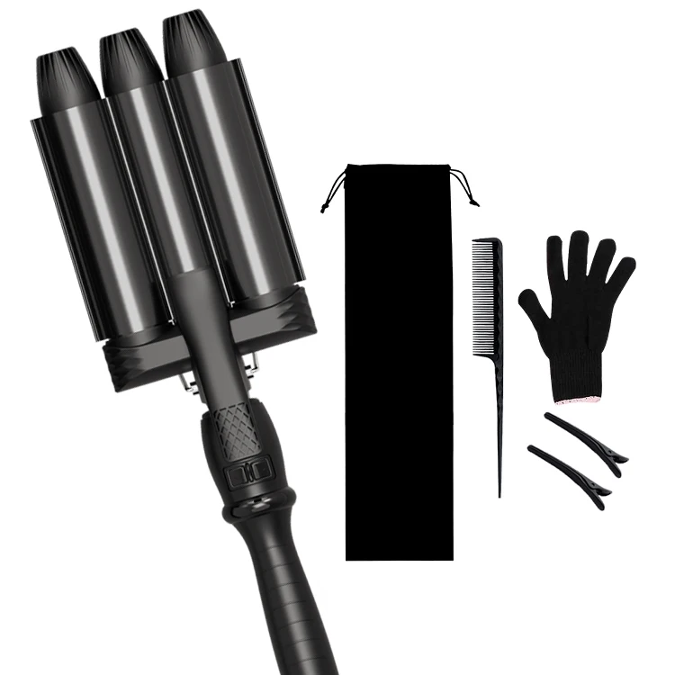 Private Label Titanium Ion Crimping Iron And 450 Degree Mermaid Wand Curler Mermade Hair Waver/