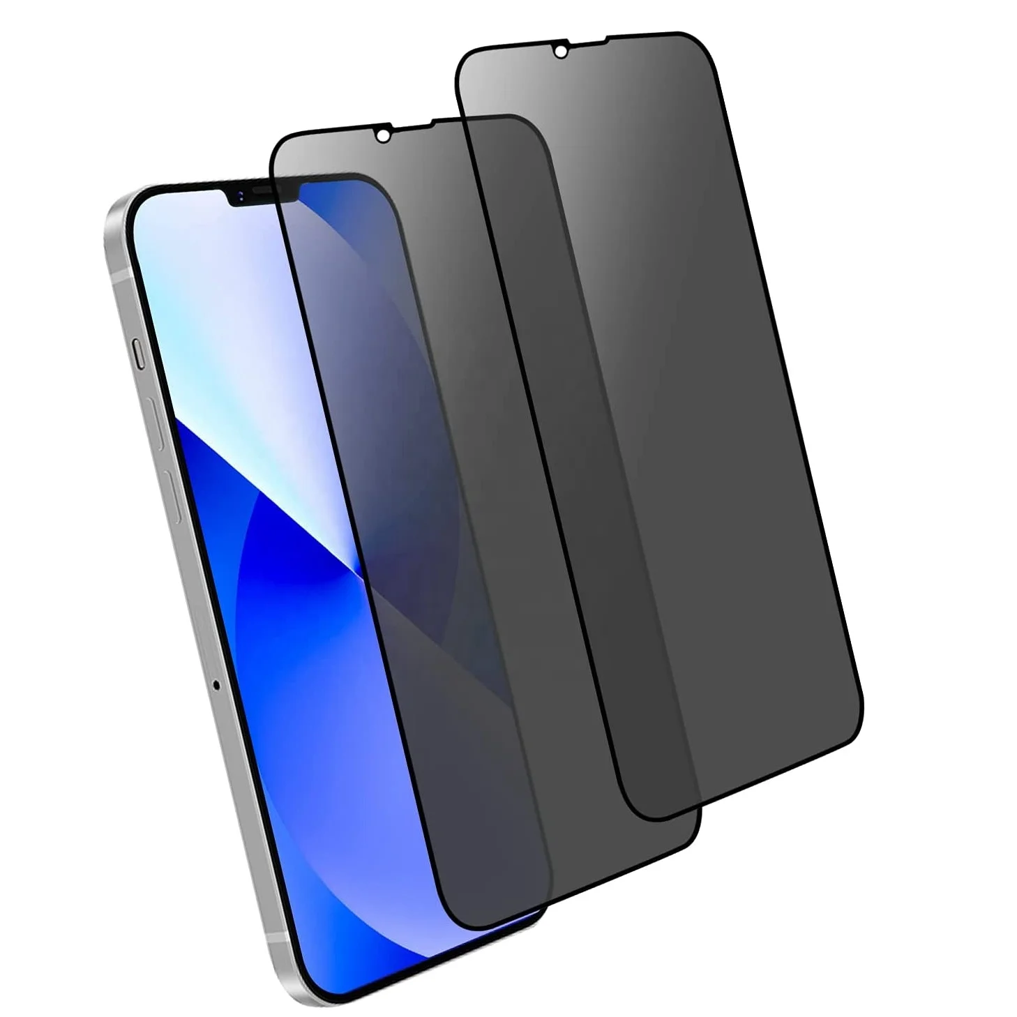 Factory Wholesale Anti-Spy Peeping Privacy 9H cell phone Tempered glass screen protector film for Iphone13 /12 /11pro Max XS