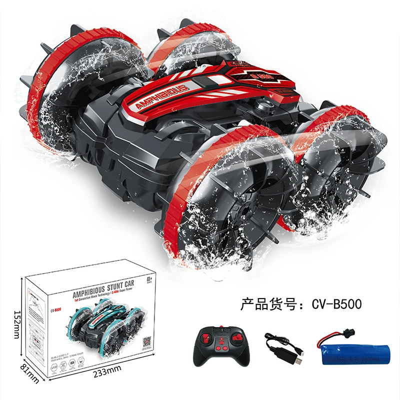 2in1 RC Car 2.4GHz All Terrain Beach Pool Toys Boat Waterproof Radio Controlled Stunt Remote Control Car Vehicle