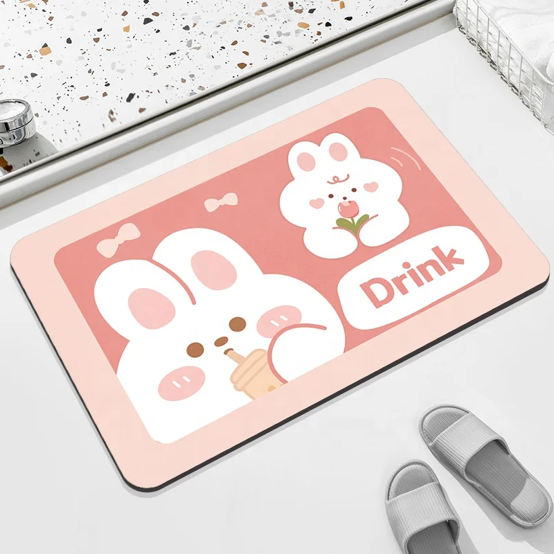 Door Mats Wholesale Custom Cartoon Images  Home Decorative Entrance Water Absorbent Doormat