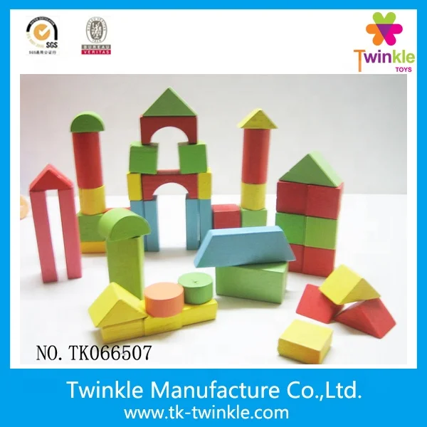 Kids wooden toy blocks 47pcs building blocks sets