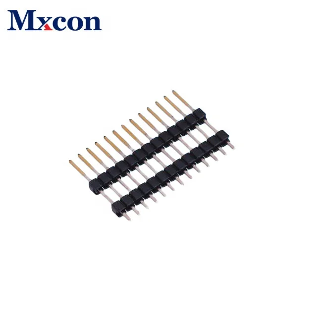 
High quality single row straight double plastic Pitch 2.54mm pin header 