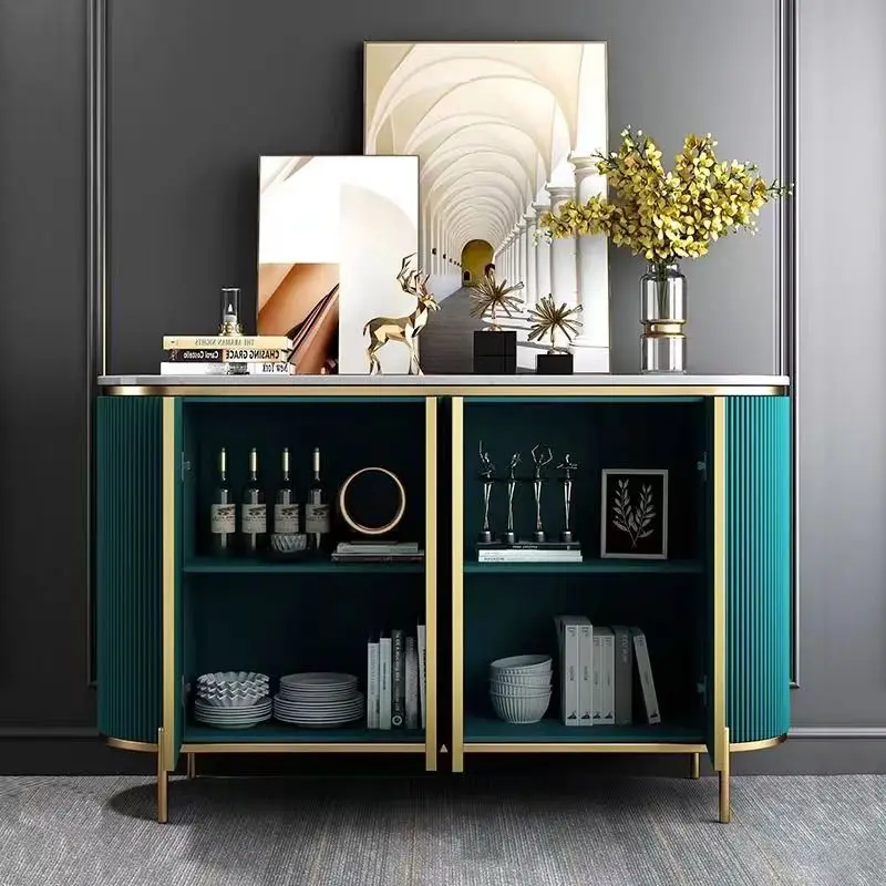 Italian light luxury entry shoe cabinet living room simple modern side cabinet against the wall decorative cabinet marble porch