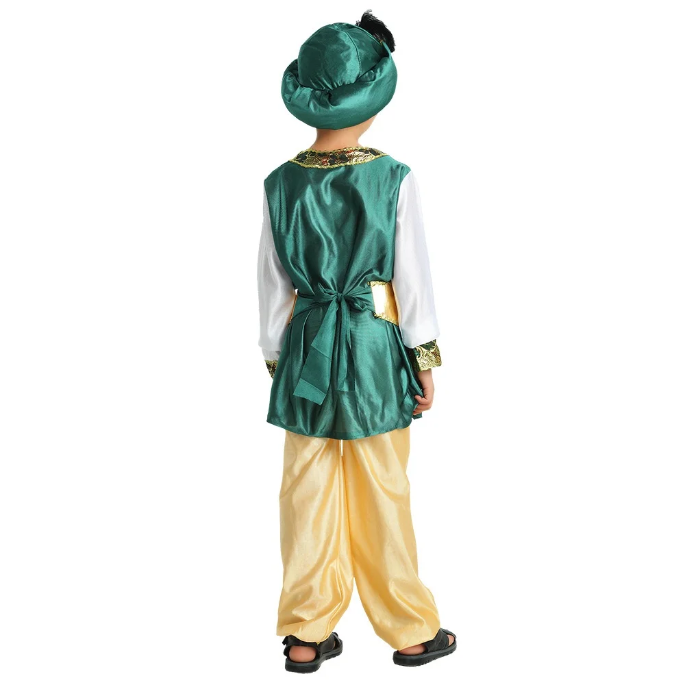 Boys Halloween Arab Prince Aladdin Costume Set Halloween Purim Cosplay Costume