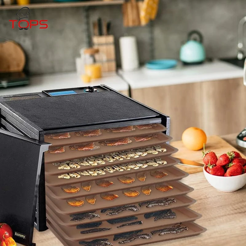 Silicone Fruit Vegetables Leather Dehydrator Trays for Liquids Trays Liner for Dehydrator Kitchen Dehydrator Mats Accessories