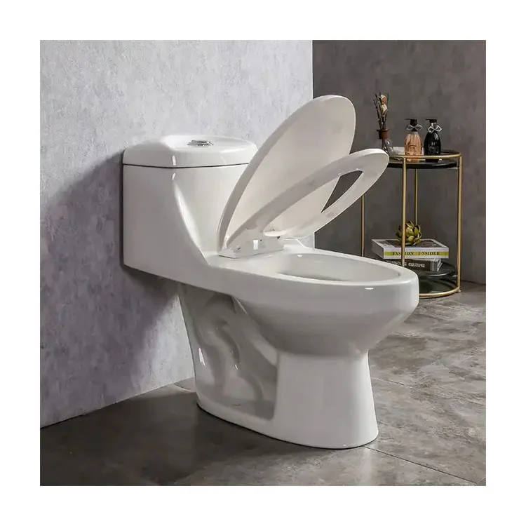 Hot Selling Sanitary Ware Automatic Dual-flush Ceramic Washdown Toilet for Home Hotel Toilet and Bathroom Design Toilets