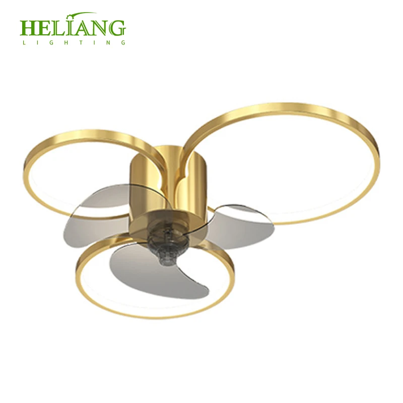 High end modern home bedroom LED fan lamp frequency conversion remote control ceiling fan lamp