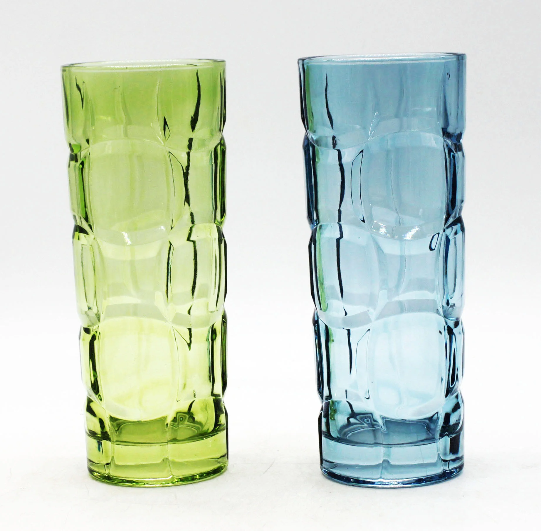 Customized Glass Vase Fantastic Ocean Blue Tabletop Vase Home Hotel Decoration with Crystal Shape Glass Vase for Flowers