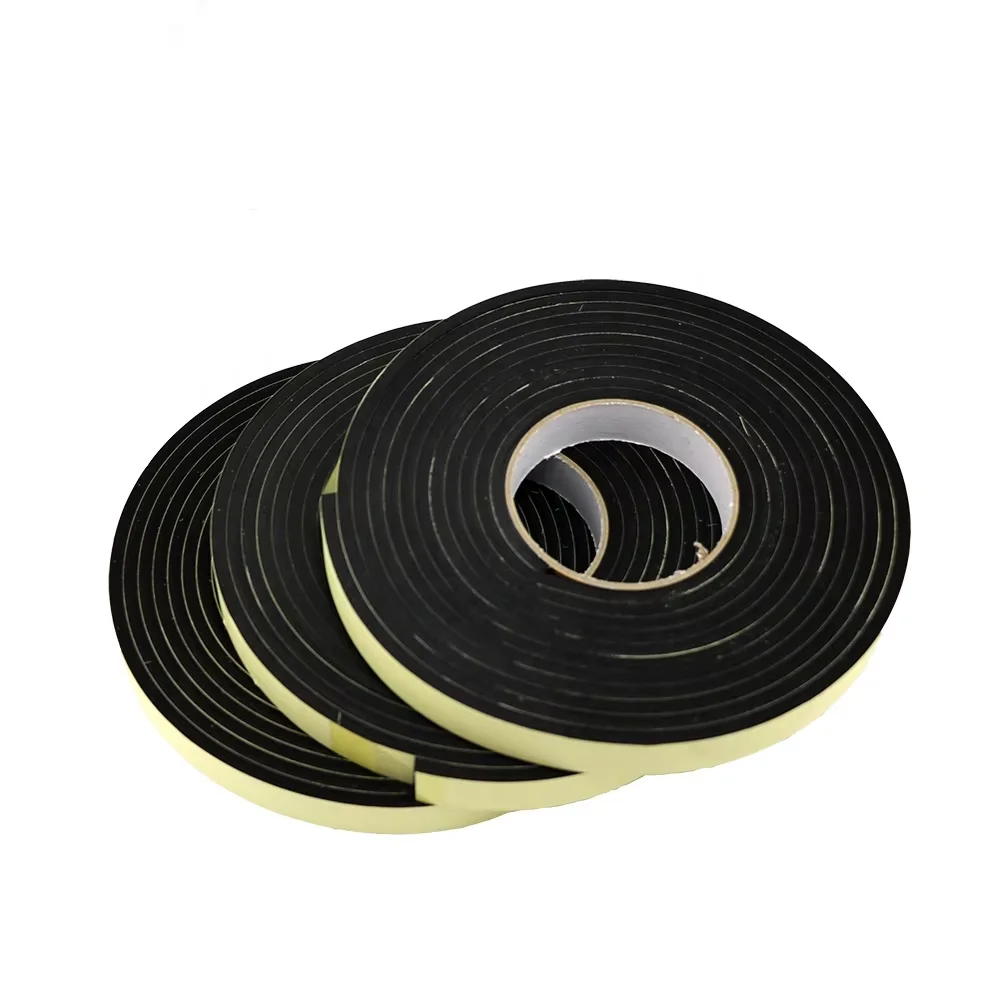 Eco-Friendly single side melt self adhesive Waterproof Roll Masking Mounting black soft sponge eva foam tape
