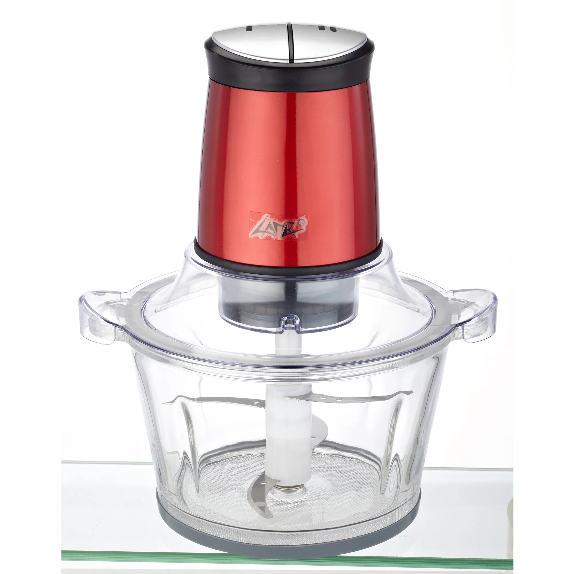 400W Electric  Food Chopper with 1.8L Glass Bowl Meat Fruit Vegetable Chopper LB7004A