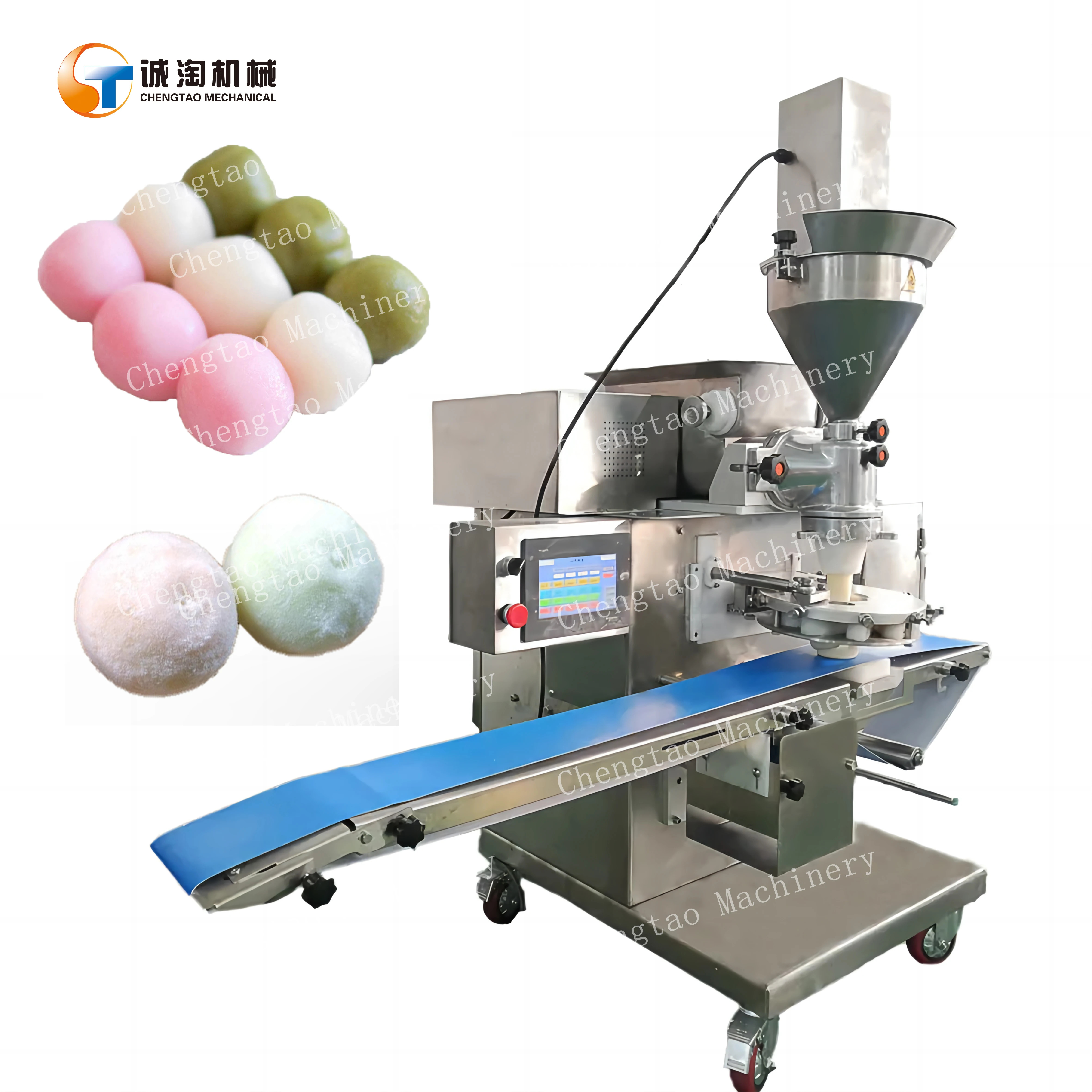 Chengtao Factory Supply Automatic Japanese Daifuku Mochi Maker Making Forming Machine Mini Ice Cream Mochi Making Mochi Machine