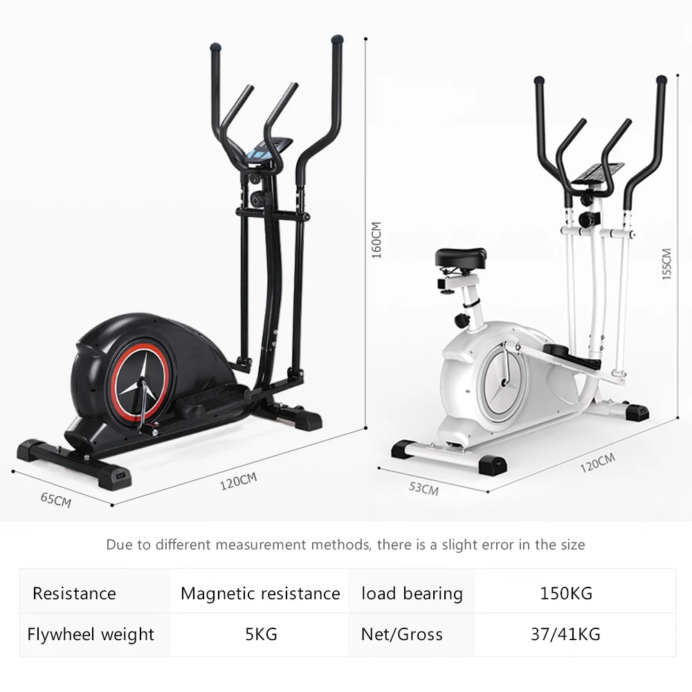 Home 8-speed adjustment Magnetron mute desk cross trainer elliptical exercise machine