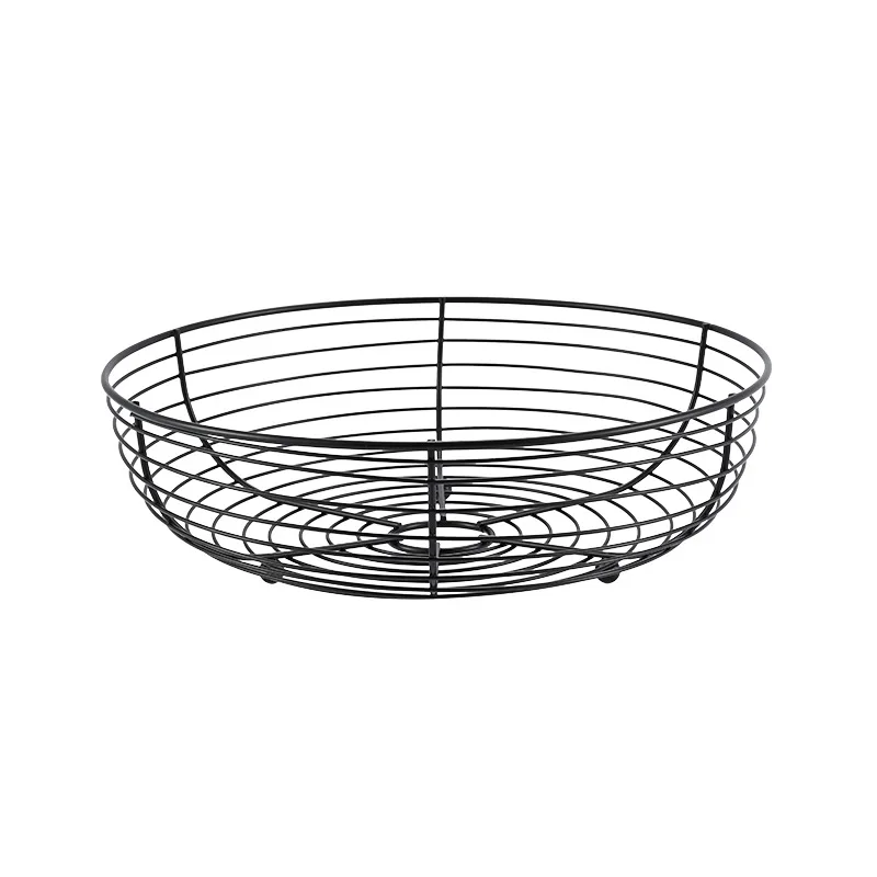 Round fruit basket European wire crafts household desktop sundries organizer leaching hollow container fruit basket