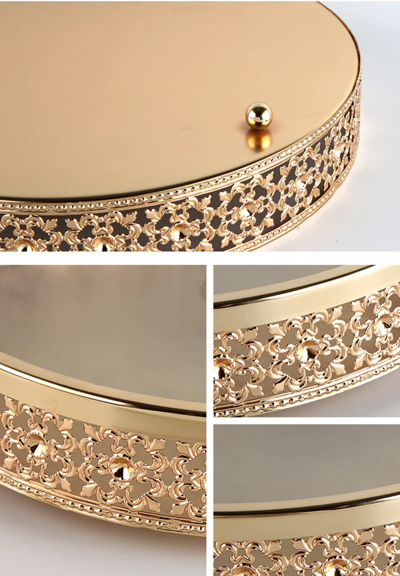 Eid Mubarak Moon Star Serving Tray Tableware Dessert Round Ramadan Plate