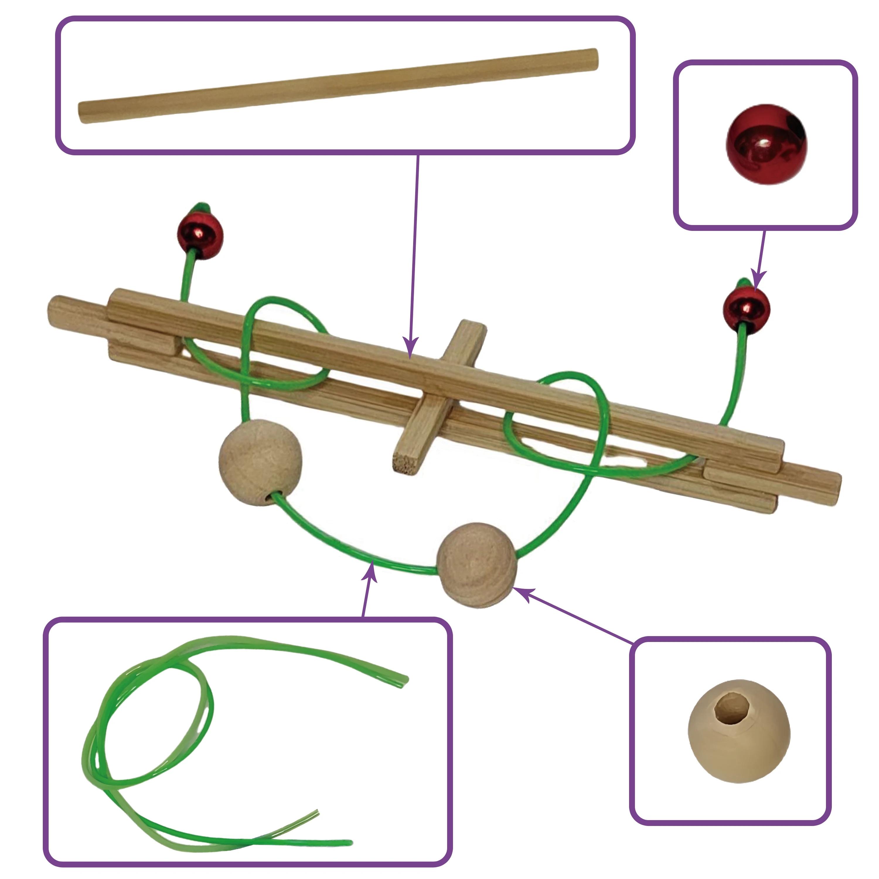 Fun DIY Math Toy Kit Two Balls Meeting Puzzle for Model Building and Creativity Encouragement