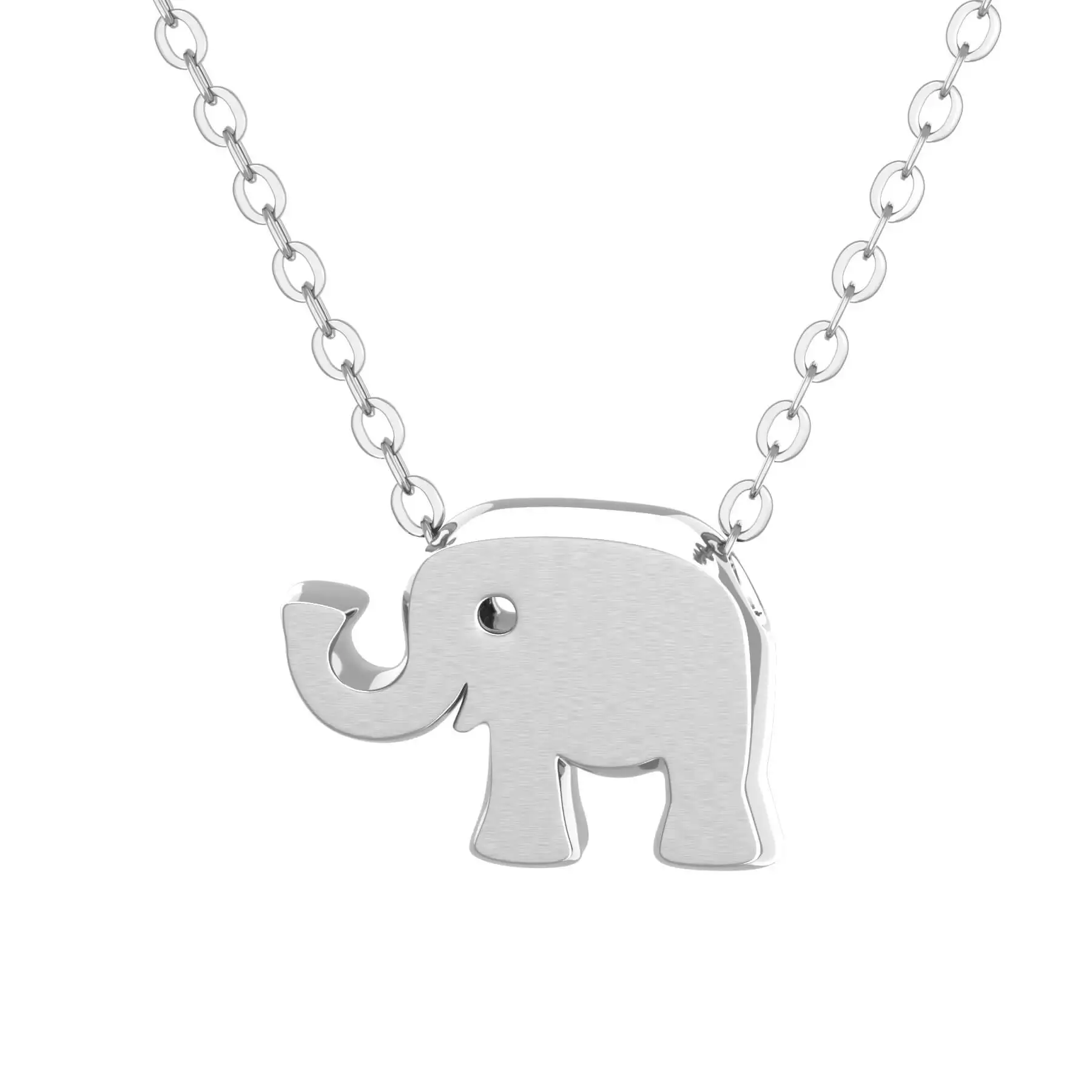 Mummy And Me sterling silver baby elephant pendant necklace 18k gold