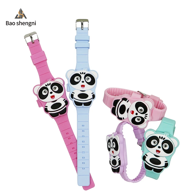 High Quality Cheap Gift Factory Supply Animals Kids Digital Watch Silicone Bracelet Touch Screen Cartoon Panda Toys Reloj
