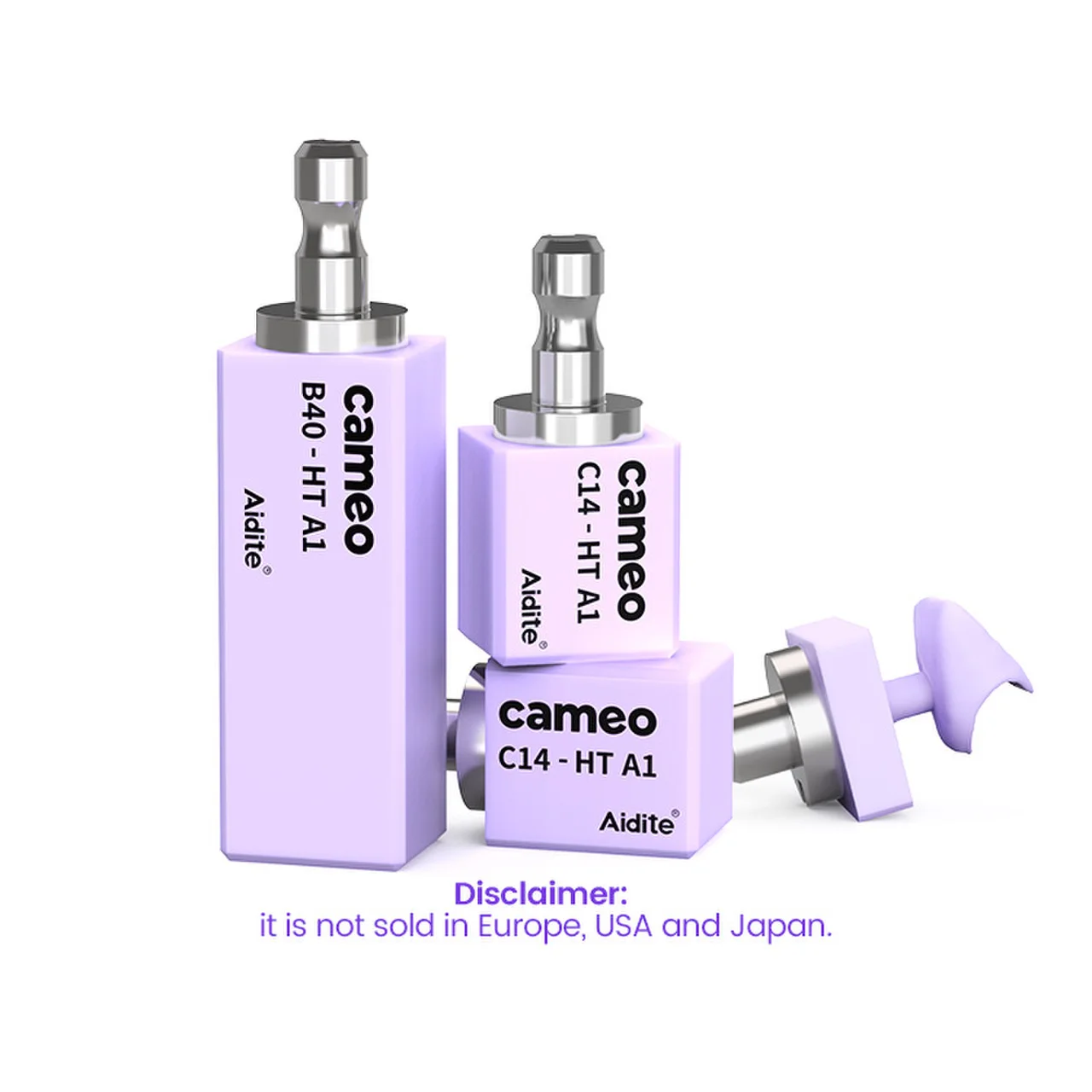 Aidite Best selling C14 5pcs/Lot Dental Emax Lithium Disilicate Glass Ceramic Block For CAD Program Mill