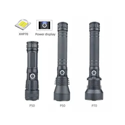 P70 flashlight Waterproof Camping outdoor Tactical Torch flash light LED USB Rechargeable flashlights