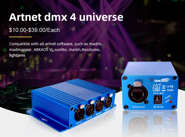Factory Price DMX Over LED Dimmer Ethernet Artnet LED Controller Node