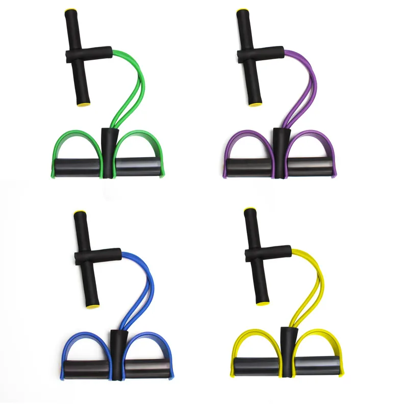 Indoor Portable Yoga Exercise Elastic Foot Pedal Sit Up Pull Rope