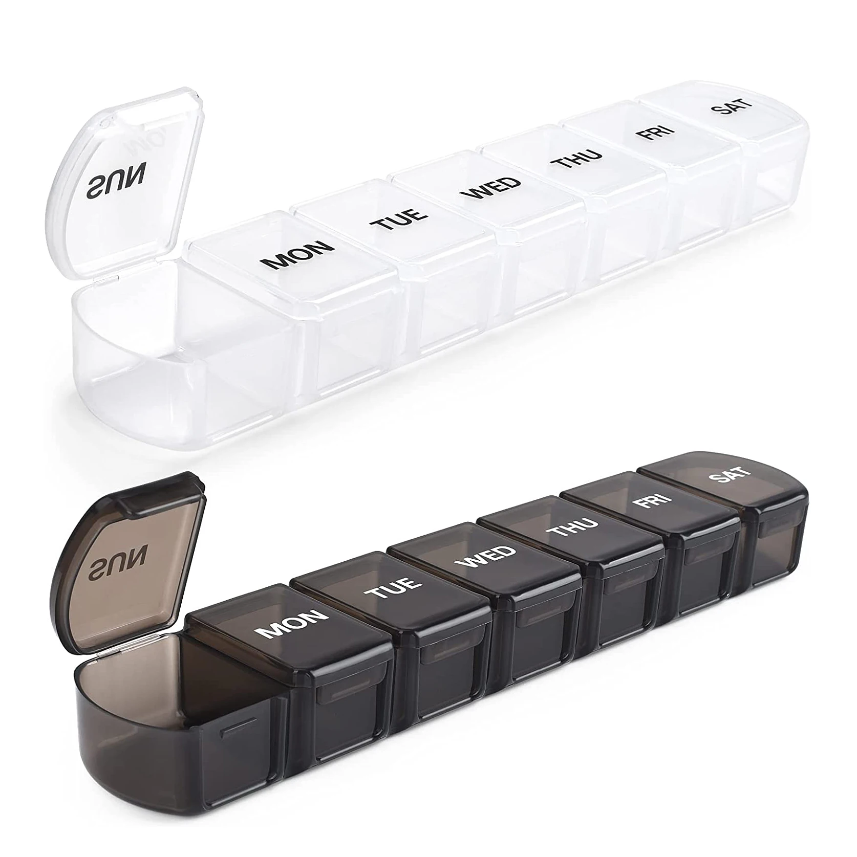 Large Weekly Pill Organizer Daily Vitamin Case Box 7 Day with XL Compartment Travel Friendly Medicine Organizer