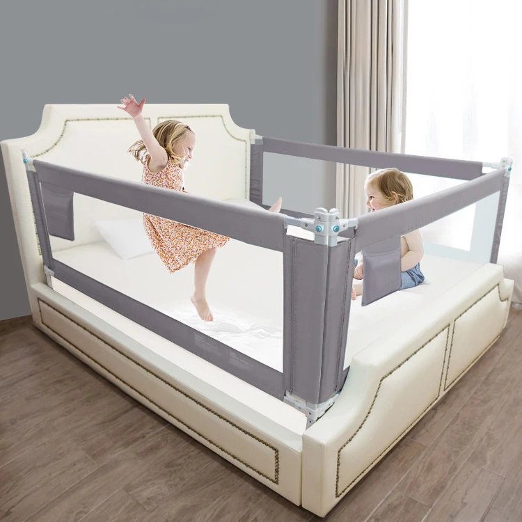 Folding All Crib Beds Protection Fold Down Toddlers Baby Children Kid Safety Bed Fence Barrier Guard Rail With Dome Cover