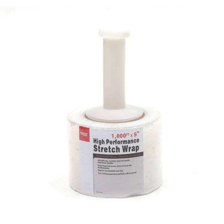 
High Resilience Transparency Handy Pe Stretch Wrap Film With Handle 